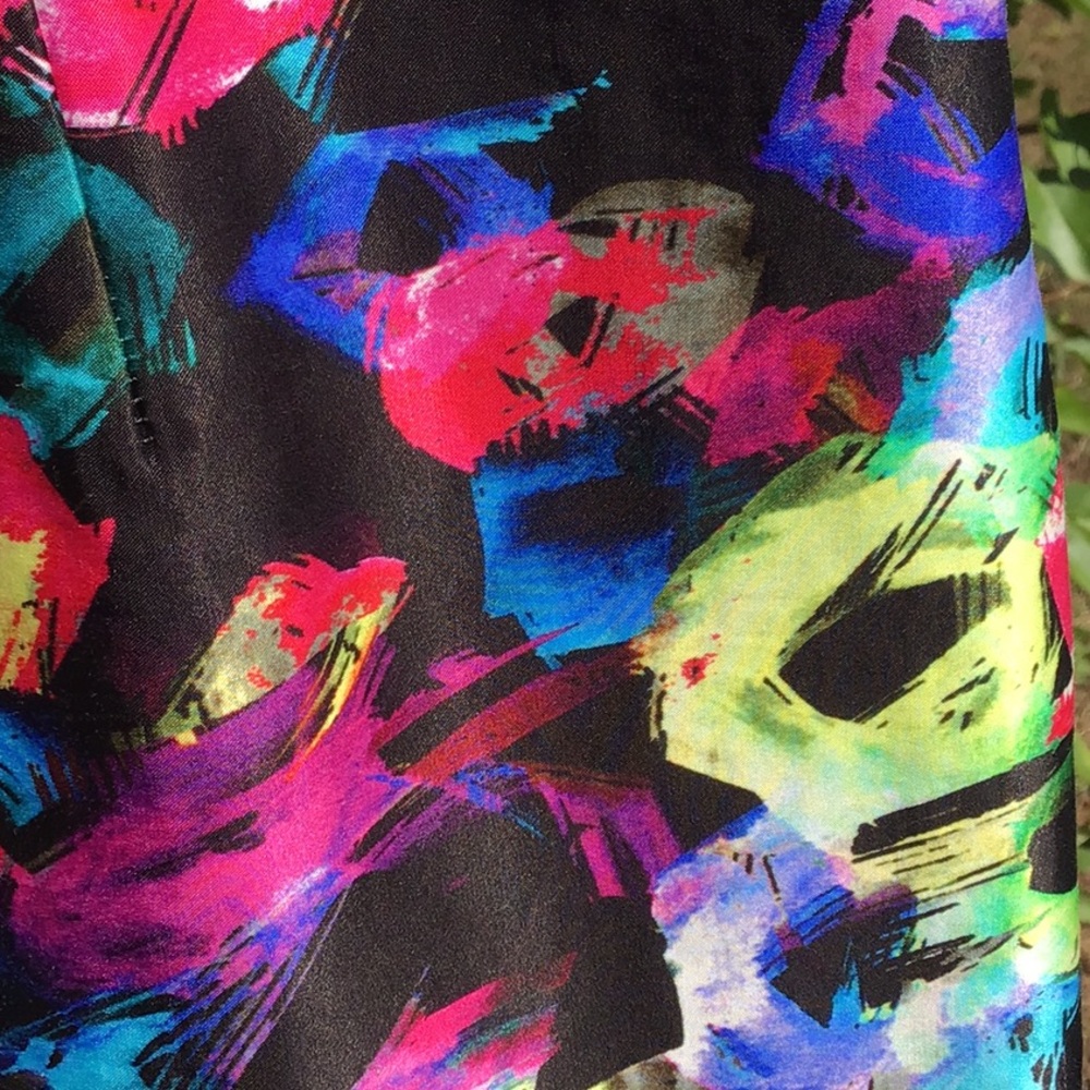 Millly Graffiti Black Abstract Multi Colored Flow… - image 6